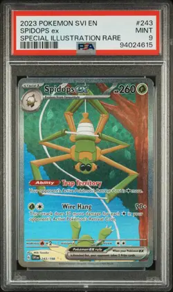 2023 POKEMON SVI EN-SCARLET & VIOLET SPECIAL ILLUSTRATION RARE SPIDOPS EX PSA 9 - Image 1