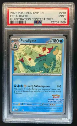 2023-25 Pokemon SV Black Star Promos SVP EN Feraligatr #213 PSA 9 - Image 1