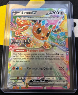 Eevee EX Pokemon Prismatic Evolutions STAMPED Promo 075/131 Surprise Box - Image 1