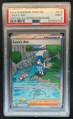 2024 Pokemon SV Twilight Masquerade Lana's Aid #219/167 PSA 9 - Image 1