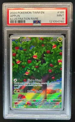 2024 Pokemon SV Twilight Masquerade Applin #185/167 PSA 9 - Image 1