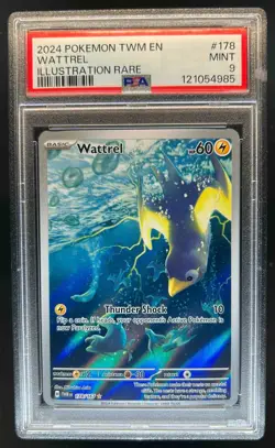 2024 Pokemon SV Twilight Masquerade Wattrel #178/167 PSA 9 - Image 1