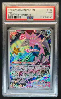 2023 Pokemon SV Paradox Rift Veluza #192/182 PSA 9 - Image 1