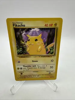 Pikachu E3 Stamped Pokemon Card Base Set 58/102 Yellow Cheeks 1999 LP - Image 1