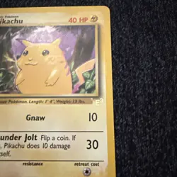 Pikachu E3 Stamped Pokemon Card Base Set 58/102 Yellow Cheeks 1999 - Image 2