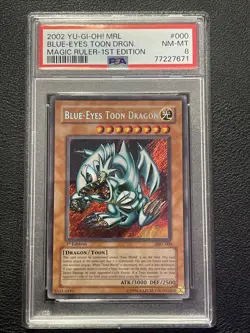 2002 Yu-Gi-Oh Magic Ruler Blue Eyes Tune Dragon 1st Edition PSA 8 - Image 1