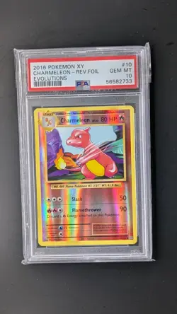 Charmeleon - 10/108 - Reverse Holo - XY Evolutions - 2016 - Pokemon - PSA 10 - Image 1