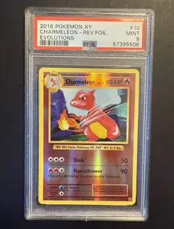 2016 Pokemon XY Evolutions Charmeleon Reverse Holo Foil 10/108 - PSA 9 MINT - Image 1
