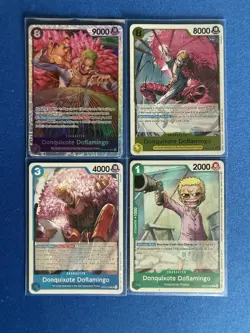 Donquixote Doflamingo One Piece TCG OP10-071 Super Rare+OP12 Rare+more - PWE - Image 1