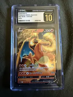 CGC Pristine 10 Pokemon Charizard V 014/100 S9: Star Birth Holo (Japanese) - Image 1