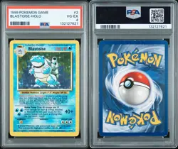 1999 Pokemon Blastoise #2 Base Set Holo PSA 4 - Image 3