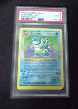 1999 POKEMON BASE SET SHADOWLESS #2 BLASTOISE HOLO PSA 4 - Image 1