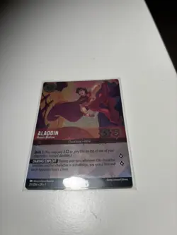 Disney Lorcana First Chapter EN 1 Aladdin Heroic Outlaw 211/204 Enchanted Holo - Image 3