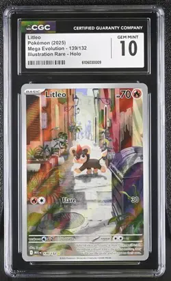 Litleo *CGC 10* Illustration Rare *Mega Evolution* #139 *2025* Pokemon - Image 1