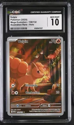 Vulpix *CGC 10* Illustration Rare *Mega Evolution* #138 *2025* Pokemon - Image 1