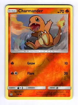 Charmander Hidden Fates #7 (2019) Common Reverse Holo NM Pokemon - Image 1