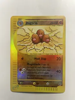 Dugtrio Expedition 10/165 Reverse Holo Rare Pokemon TCG 2002 MP- - Image 1