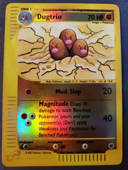 Dugtrio 10/165 Expedition Reverse Holo Vintage 2002 Pokemon Rare Card LP - Image 1