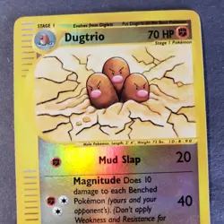 Dugtrio 10/165 Expedition Reverse Holo Vintage 2002 Pokemon Rare Card LP - Image 3