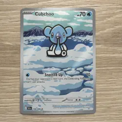 Pokemon TCG: Cubchoo Illustration Rare 109/086 SV: Black Bolt NM - Image 1