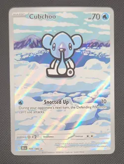 Pokemon TCG Cubchoo 109/086 Black Bolt Illustration Rare Holo NM - Image 1