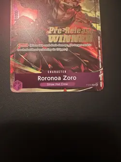 Roronoa Zoro (OP-06 Pre-Release Tournament) [Winner] P-045 One Piece card game - Image 2