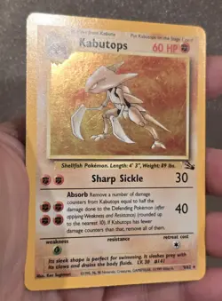 Kabutops Holo 9/62 Rare NM Fossil Unlimited Pokemon Card WOTC 1999 Vintage - Image 2