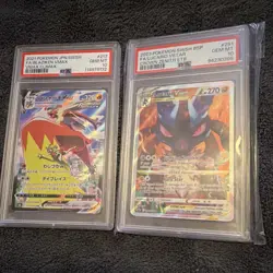 Pokemon TCG 2 Card Lot PSA 10 Blaziken VMAX Lucario VSTAR VMAX Climax Crown Zen. - Image 1