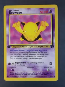 Pokemon Card Team Rocket 1st Edition Regular Finish Drowzee 54/82 - Image 1