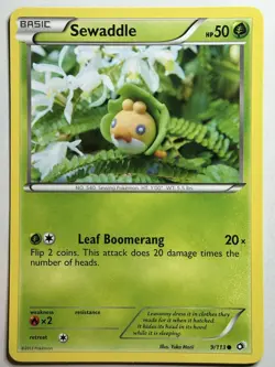 Sewaddle (9) Legendary Treasures 9/113 LP-NM Pokemon card - Image 1