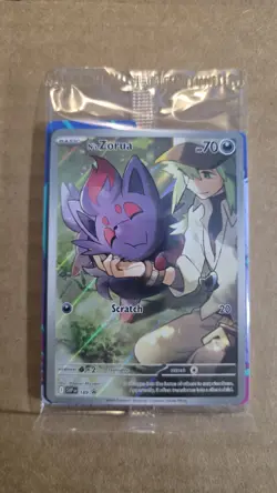 Pokemon TCG Holo Lot N's Zorua, Hop's Zacian ex Basic Card English - Image 1