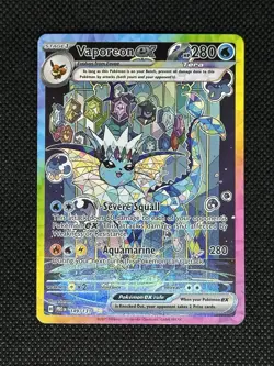 Pokemon TCG Vaporeon EX Prismatic Evolutions Special Illustration Card 149/131 - Image 1