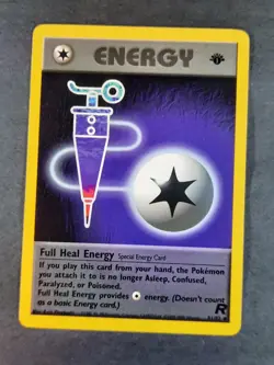 Pokemon Card Team Rocket 1st Edition Uncommon: Full Heal Energy 81/82 - Image 1