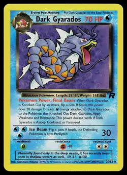 Pokemon Card - Dark Gyarados Team Rocket 25/82 Non-Holo Rare - Image 1
