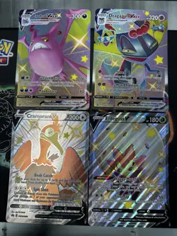 Pokemon Jumbo Cards Shiny Dragapult & Crobat VMAX & Cramorant V & Eldegoss V - Image 1