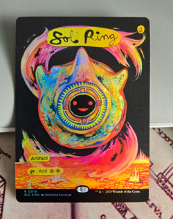 MTG Foil Sol Ring Borderless Encyclopedia of Magic Secret Lair NM - Image 1