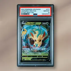 Leafeon V - PSA 10 - Reverse Holo - Start Deck 100 S1 017/414 Pokemon Card - Image 1