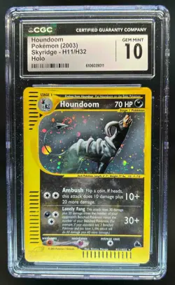 2003 Pokemon Skyridge Houndoom Holo #H11/H32 CGC 10 - Image 1