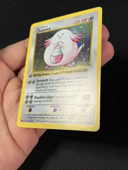 Pokemon Card TCG 1st Edition Chansey Base Set 3/102 Shadowless Vintage 1999 WOTC - Image 5