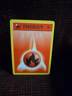 Pokemon Base Set 1st Edition Shadowless Fire Energy - Image 1