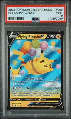 2021 POKEMON CELEBRATIONS #006 FLYING PIKACHU V PSA 9 Mint - Image 1