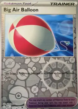 Big Air Balloon 155/165 SV: 151 Reverse Holo Pokemon TCG 2023 NM - Image 1