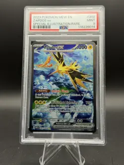 2023 POKEMON MEW EN-151 SPECIAL ILLUSTRATION RARE #202 ZAPDOS EX PSA 9 - Image 1