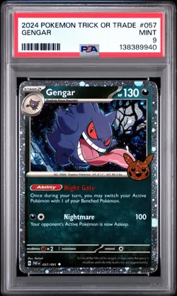 PSA 9 2024 POKEMON TRICK OR TRADE #057 GENGAR - Image 1