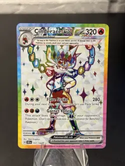 Cinderace ex 157/142 Stellar Crown Ultra Rare Full Art Pokemon NM - Image 1