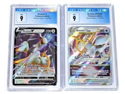 Pokemon Brilliant Stars ~ ARCEUS V & VSTAR ~ CGC 9 Mint ~ Ultra Rare 122 123/172 - Image 1