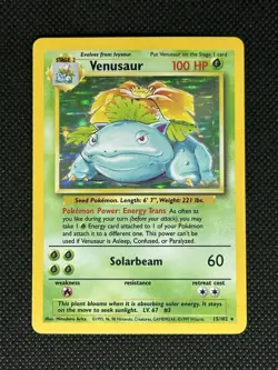 Pokemon TCG Venusaur 15/102 Base Set Holo - Image 1