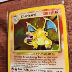 Pokemon TCG Base Set Charizard 4/102 Holo Rare very nice! Updated - Image 3