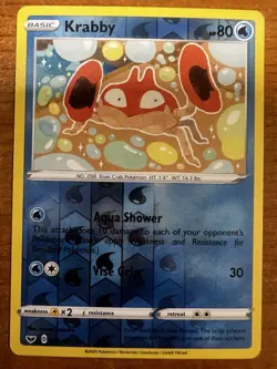 Krabby Reverse Holo - 042/202 - Sword & Shield Base Pokemon 2020 - Image 1