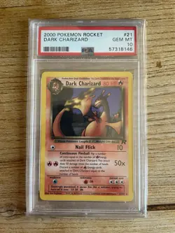 2000 POKEMON ROCKET #21 DARK CHARIZARD PSA 10. Low Pop 242. - Image 1